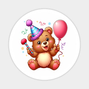 Cute Party Bear Kawaii Magnet